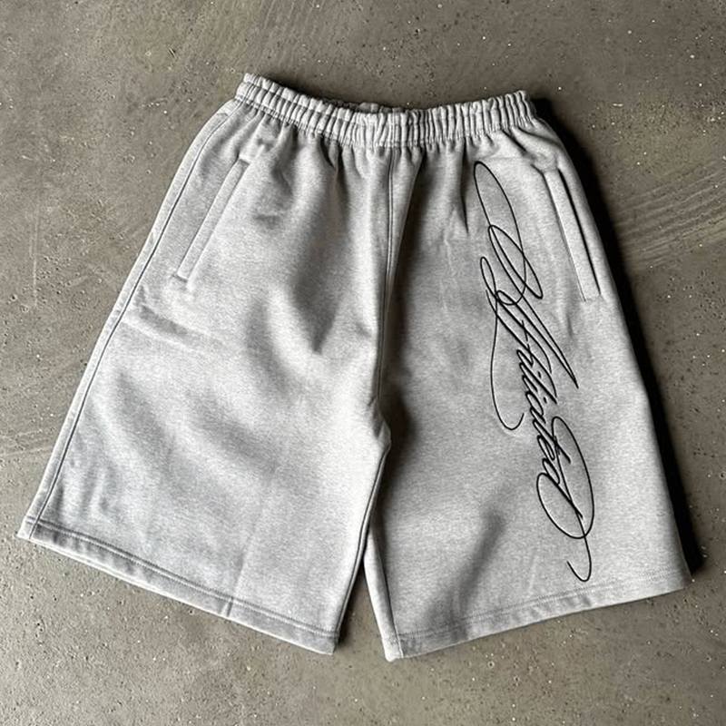 garment producer shorts for men embroidered custom embroidery logo summer embroidery shorts